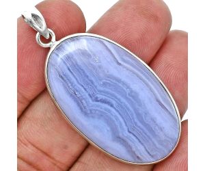 Blue Lace Agate Pendant SDP157262 P-1001, 21x36 mm