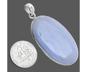 Blue Lace Agate Pendant SDP157262 P-1001, 21x36 mm