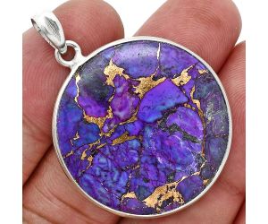 Copper Purple Turquoise Pendant SDP157263 P-1001, 29x29 mm