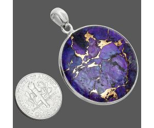 Copper Purple Turquoise Pendant SDP157263 P-1001, 29x29 mm