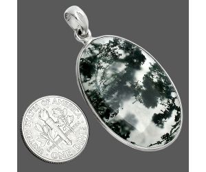 Moss Agate Pendant SDP157272 P-1001, 22x32 mm