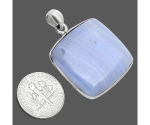 Blue Lace Agate Pendant SDP157275 P-1001, 24x26 mm