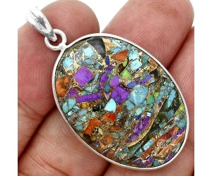 Multi Copper Turquoise Pendant SDP157276 P-1001, 22x31 mm