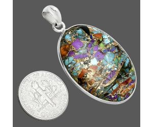 Multi Copper Turquoise Pendant SDP157276 P-1001, 22x31 mm