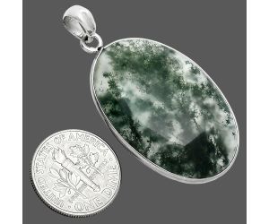 Moss Agate Pendant SDP157278 P-1001, 22x33 mm