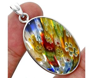 Millefiori Murano Glass Pendant SDP157280 P-1001, 19x29 mm