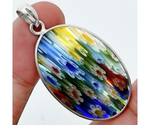 Millefiori Murano Glass Pendant SDP157281 P-1001, 21x31 mm