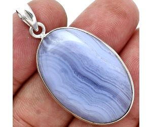 Blue Lace Agate Pendant SDP157282 P-1001, 20x31 mm