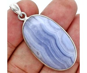 Blue Lace Agate Pendant SDP157283 P-1001, 19x33 mm