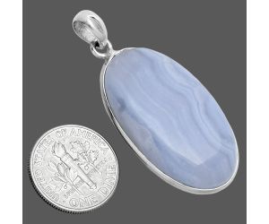 Blue Lace Agate Pendant SDP157283 P-1001, 19x33 mm