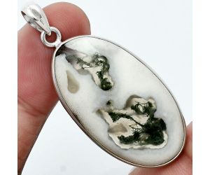 Horse Canyon Moss Agate Pendant SDP157284 P-1001, 19x34 mm