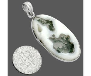 Horse Canyon Moss Agate Pendant SDP157284 P-1001, 19x34 mm