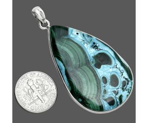 Azurite In Malachite Pendant SDP157290 P-1001, 27x43 mm