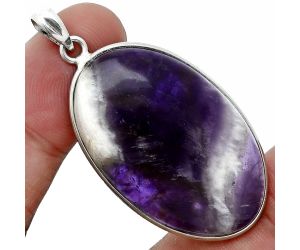 Chevron Amethyst Pendant SDP157296 P-1001, 24x37 mm