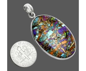 Multi Copper Turquoise Pendant SDP157305 P-1001, 22x33 mm