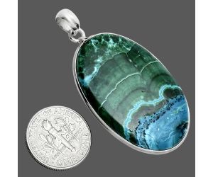 Azurite In Malachite Pendant SDP157306 P-1001, 24x37 mm