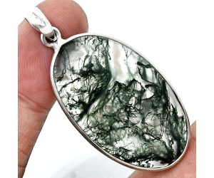 Moss Agate Pendant SDP157308 P-1001, 21x35 mm