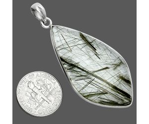 Actinolite In Quartz Pendant SDP157310 P-1001, 22x41 mm