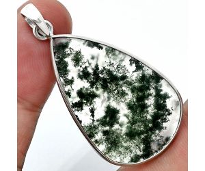 Moss Agate Pendant SDP157312 P-1001, 21x35 mm