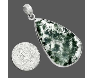 Moss Agate Pendant SDP157312 P-1001, 21x35 mm