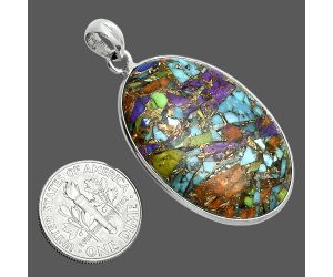 Multi Copper Turquoise Pendant SDP157313 P-1001, 22x33 mm