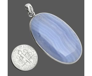 Blue Lace Agate Pendant SDP157314 P-1001, 24x40 mm