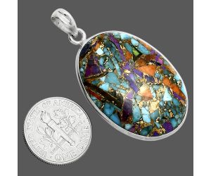 Multi Copper Turquoise Pendant SDP157315 P-1001, 22x31 mm