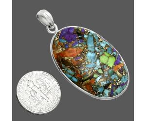 Multi Copper Turquoise Pendant SDP157316 P-1001, 23x34 mm