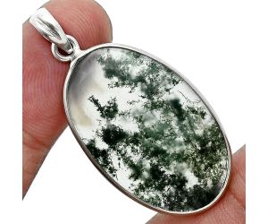 Moss Agate Pendant SDP157319 P-1001, 19x31 mm