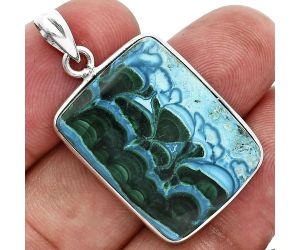 Azurite In Malachite Pendant SDP157323 P-1001, 19x26 mm