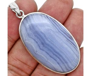 Blue Lace Agate Pendant SDP157324 P-1001, 23x38 mm