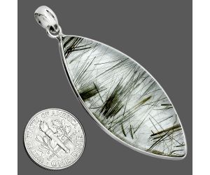 Actinolite In Quartz Pendant SDP157326 P-1001, 20x47 mm