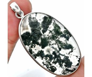 Moss Agate Pendant SDP157327 P-1001, 23x41 mm