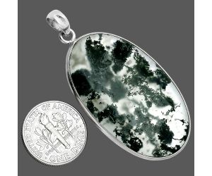 Moss Agate Pendant SDP157327 P-1001, 23x41 mm