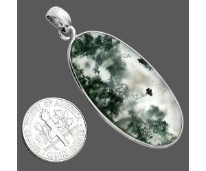 Moss Agate Pendant SDP157328 P-1001, 19x38 mm