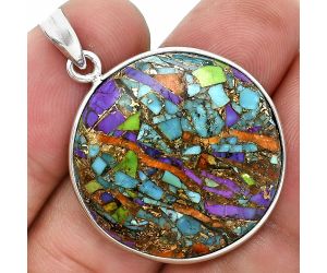 Multi Copper Turquoise Pendant SDP157332 P-1001, 27x27 mm