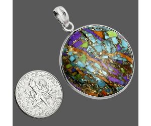 Multi Copper Turquoise Pendant SDP157332 P-1001, 27x27 mm