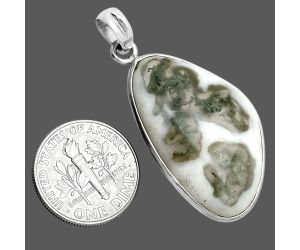 Horse Canyon Moss Agate Pendant SDP157336 P-1001, 18x30 mm