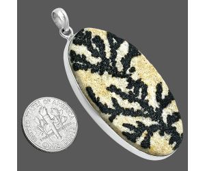 Germany Psilomelane Dendrite Pendant SDP157339 P-1001, 25x47 mm