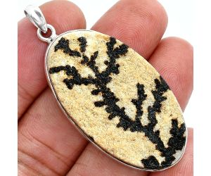 Germany Psilomelane Dendrite Pendant SDP157341 P-1001, 23x41 mm