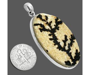 Germany Psilomelane Dendrite Pendant SDP157341 P-1001, 23x41 mm