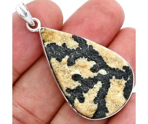 Germany Psilomelane Dendrite Pendant SDP157342 P-1001, 22x35 mm