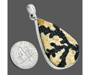 Germany Psilomelane Dendrite Pendant SDP157342 P-1001, 22x35 mm