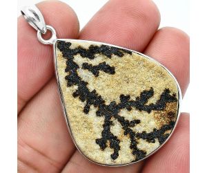 Germany Psilomelane Dendrite Pendant SDP157349 P-1001, 27x34 mm