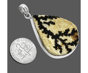 Germany Psilomelane Dendrite Pendant SDP157349 P-1001, 27x34 mm