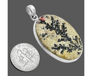 Germany Psilomelane Dendrite Pendant SDP157350 P-1001, 22x32 mm