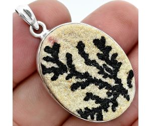 Germany Psilomelane Dendrite Pendant SDP157353 P-1001, 22x28 mm