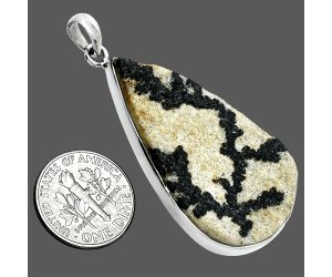 Germany Psilomelane Dendrite Pendant SDP157354 P-1001, 23x41 mm