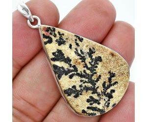 Germany Psilomelane Dendrite Pendant SDP157355 P-1001, 24x37 mm