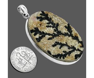 Germany Psilomelane Dendrite Pendant SDP157359 P-1001, 28x42 mm